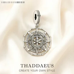 Maya Calendar Dangle Charm Pendants For Women Men Trendy 925 Sterling Silver Jewelry