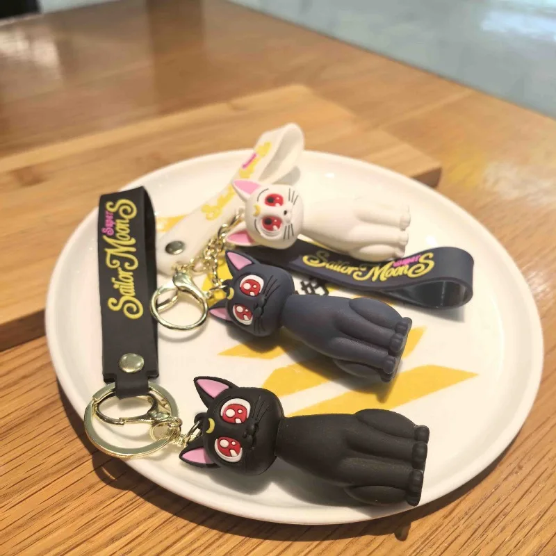 Pop Cute 2PCS Sailor Moon Cartoon Keychain Lovely Character Backpack Hanging Ornament Decorative Key Portable Bag Charm Fan Gift view 5