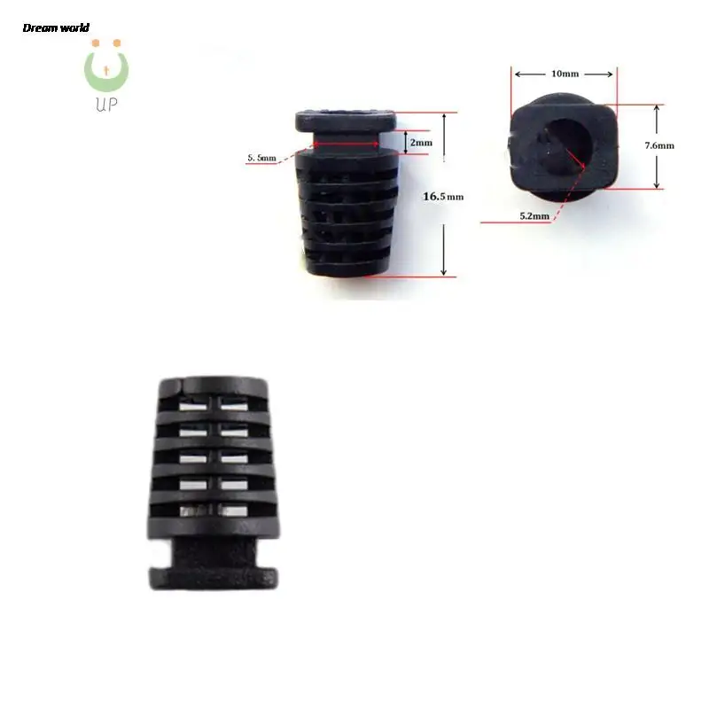 10pcs 4.6/5.2/6mm Cable Gland Connector Rubber Strain Relief Cord Boot Protector