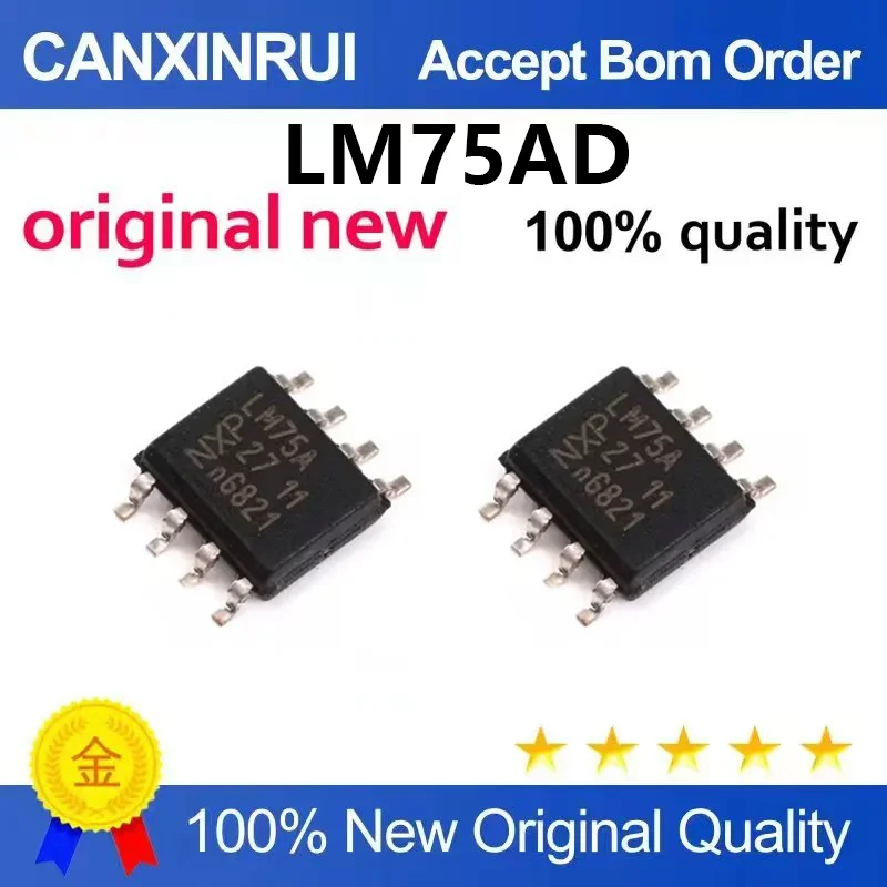（5pcs-100pcs）Brand new original LM75 LM75A LM75AD SMT SOP-8 temperature sensor