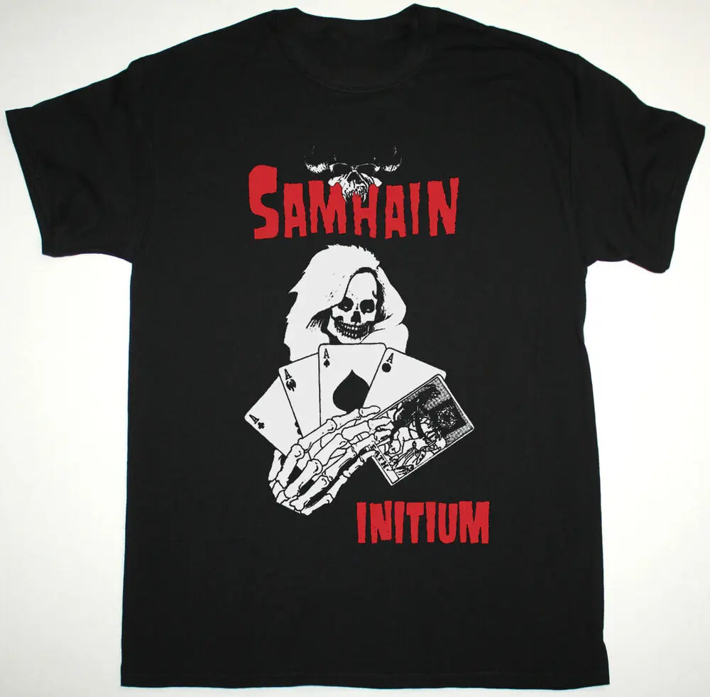 Samhain Initium Album T-shirt Black Cotton tee All Sizes S-5Xl 1F462 Anime pattern clothing high quality 100% cotton short sleev