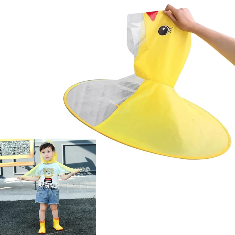 Hot Sale Little Yellow Duck Baby Hiking PonchoChild Raincoat Child Cloak Waterproof Little Raincoat Water Proof Rain Coat