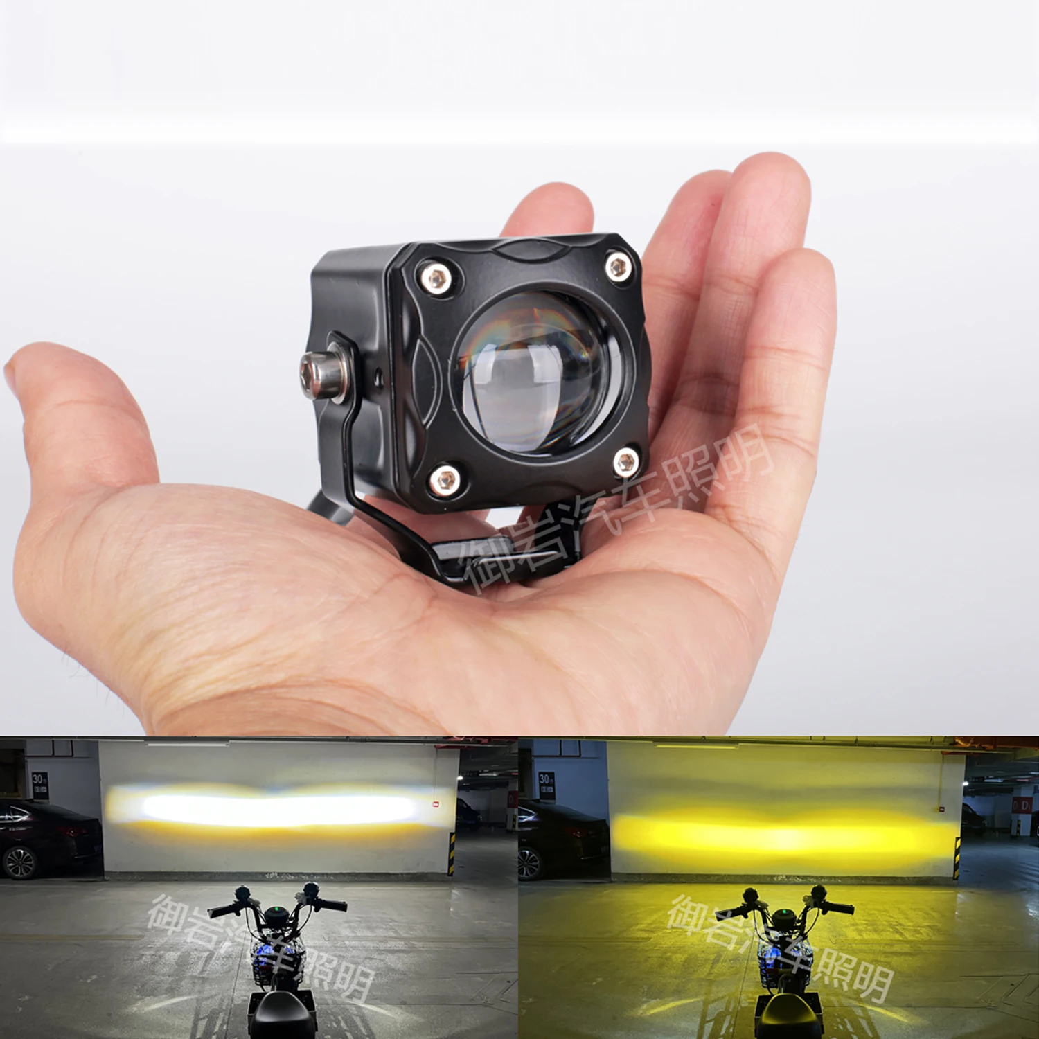 

2-дюймовый мотоциклетный мини-фара для вождения, двухцветная фара дальнего ближнего света, вспомогательная противотуманная фара для внедорожных грузовиков, лодок, велосипедов