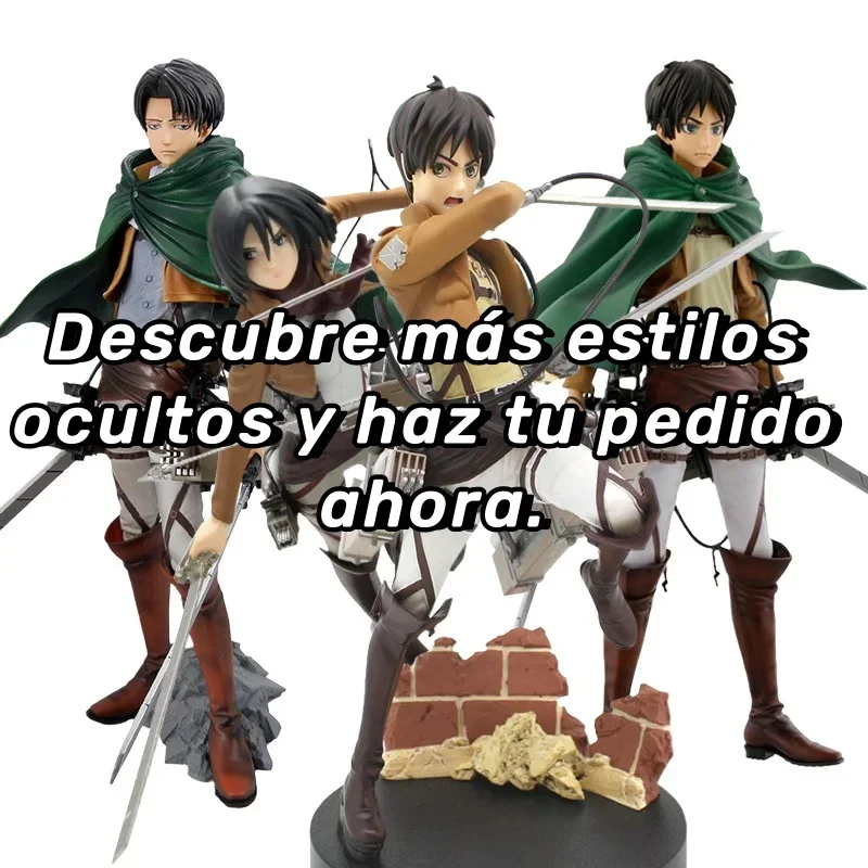 Figura de ação Anime Attack on Titan, Caixa cega, Eren Jaeger, Mikasa · Ackerman, grande presente para fãs, menor preço, 10-30cm