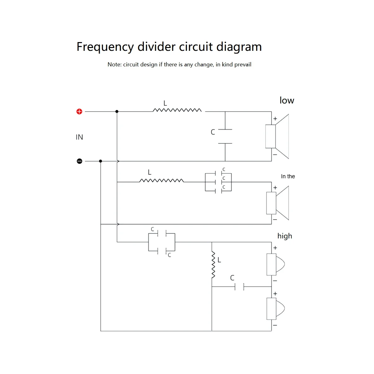 Divisor de frecuencia de Audio para altavoz de cine en casa, altavoz cruzado de 200W, doble triple, rango medio y bajo, 4 vías