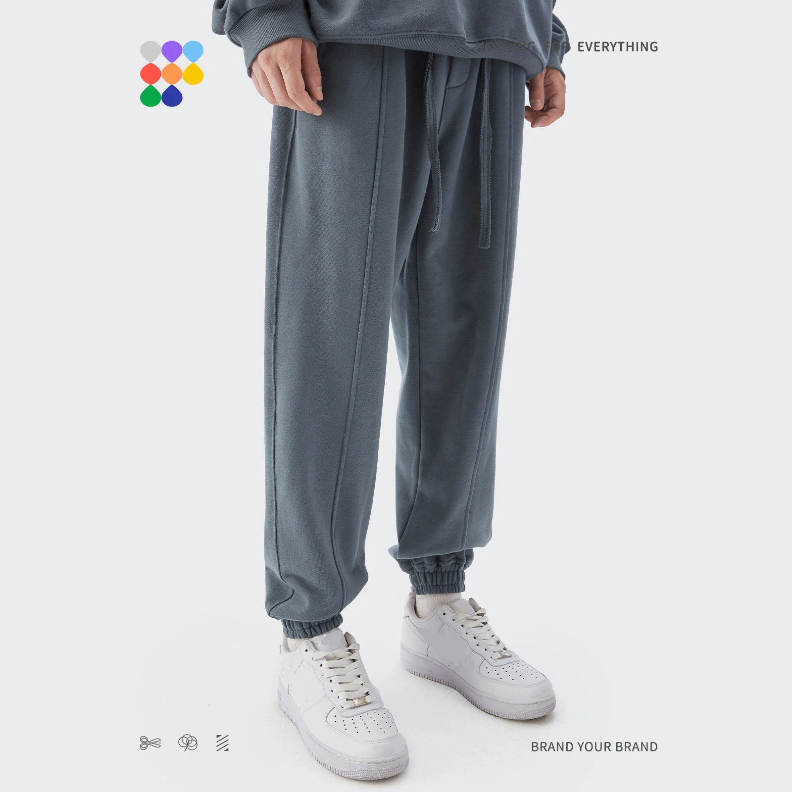 INFLATION 460gsm Heavyweight Sweatpant  Spring Solid Color 100% Cotton Jogger Pants Unisex Track Pant