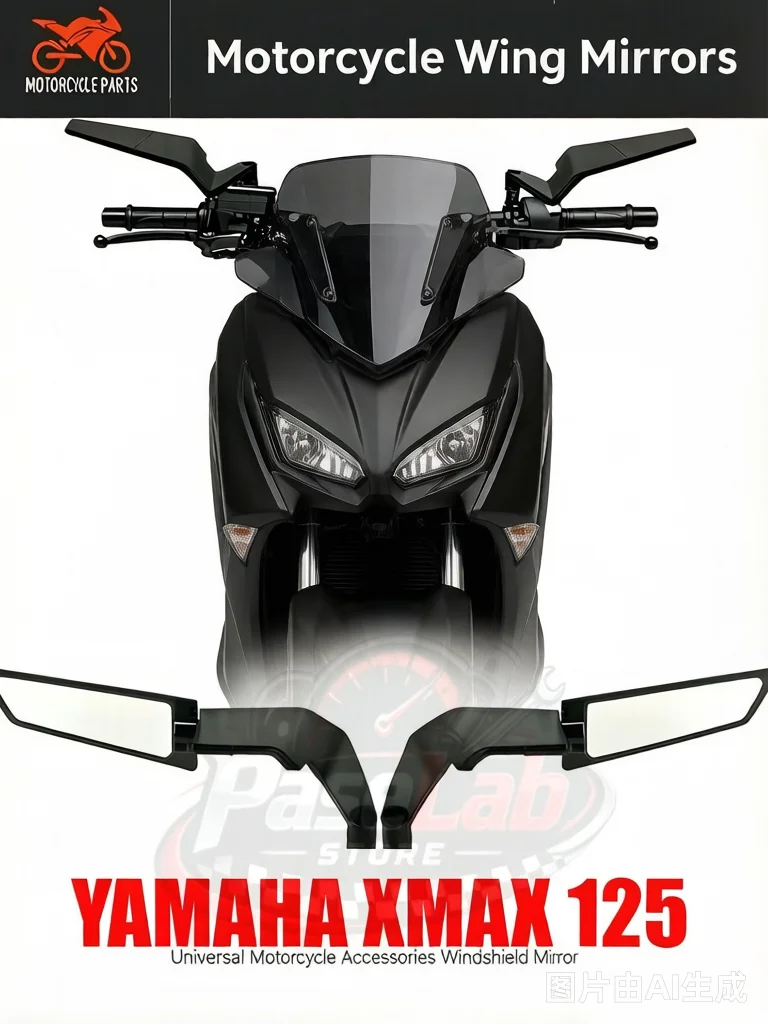 Motorcycle Side View Mirror Stealth Winglets Rearview Mirrors Kits For YAMAHA XMAX 125 250 300 400 XMAX300 XMAX250 Accessorie
