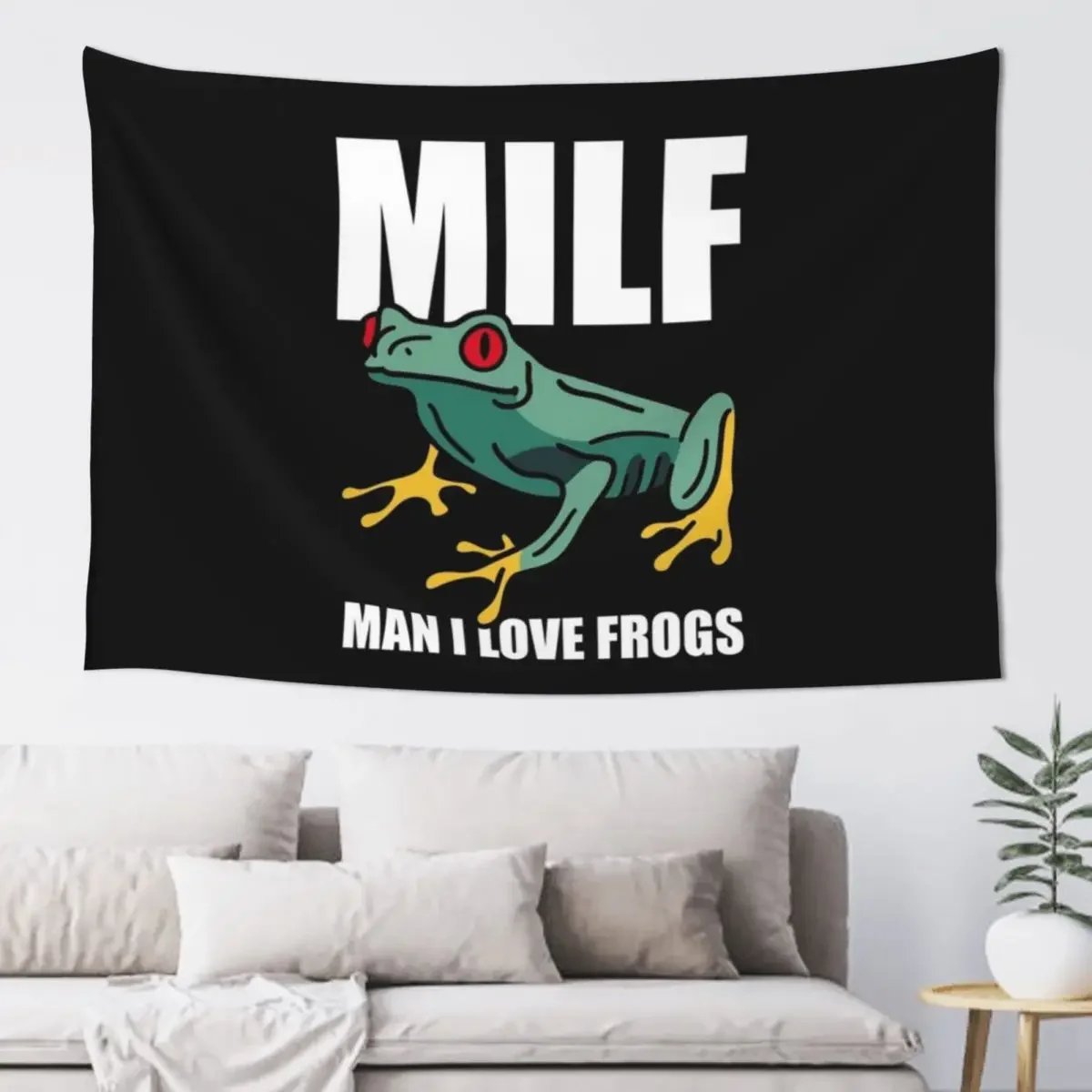 

Man I Love Frogs Tapestry Aesthetics For Room Bedroom Decor Decorative Wall Mural Tapestry