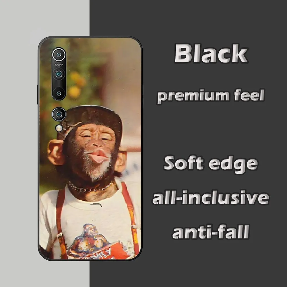 Monkey Sipping Caprisun Meme Phone Case For Xiaomi 11 Redmi Note 11 5G 8T 9A 9 10T Note8Pro Note9 12SUltra Black Case