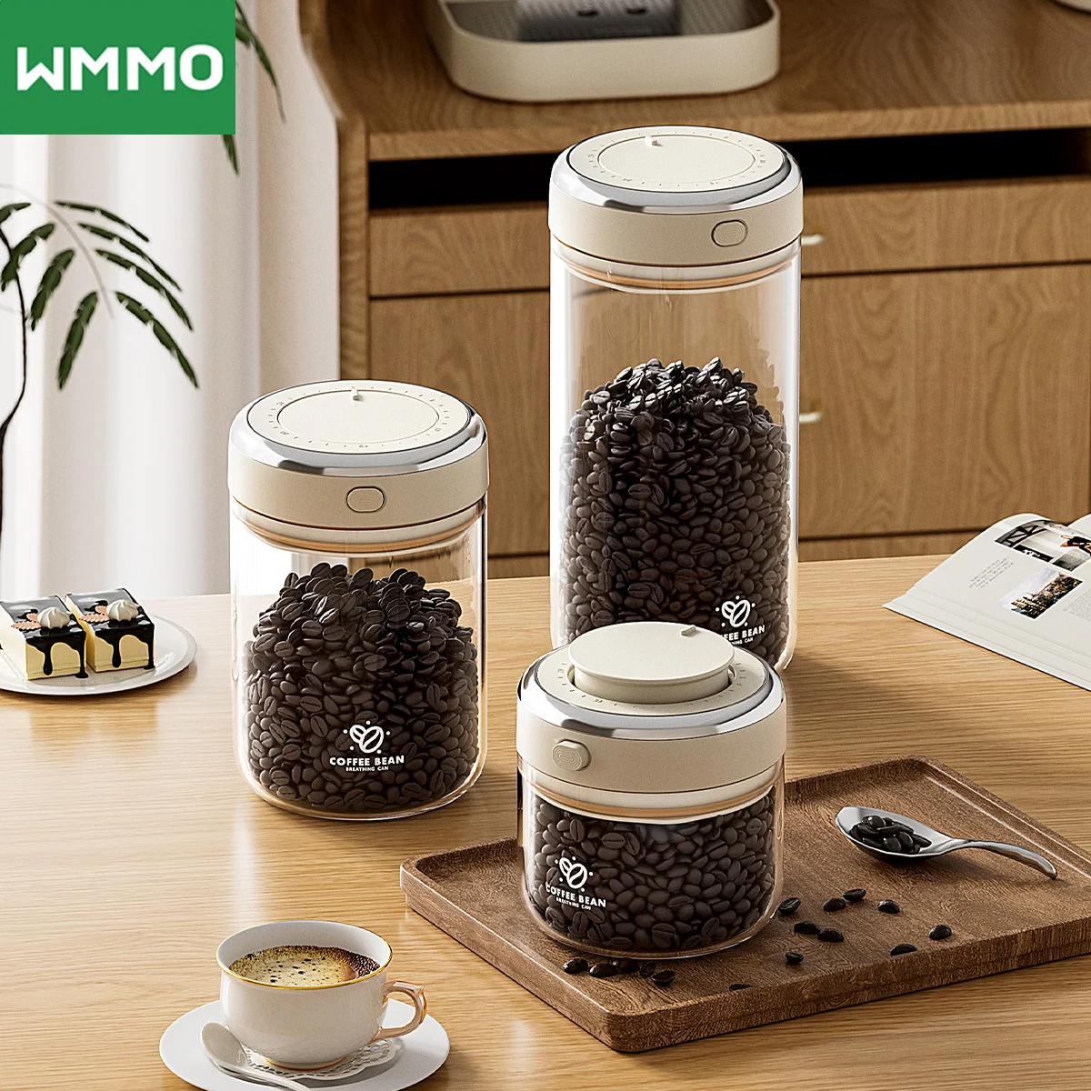 WMMO Solunum Kahve Kutusu, Egzoz Valfi Egzoz CO2, Tek Tıklamayla Sızdırmazlık, Zaman Ölçekli, Kahve Çekirdeği Depolama ve Uyandırma için