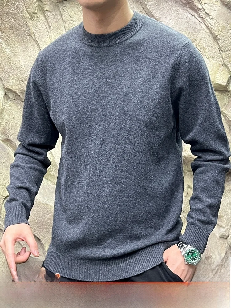 

Мужской вязаный эластичный шерстяной свитер из смешанных волокон, камуфляжный осенне-зимний базовый слой, повседневный удобный теплый круглый свитер Ne...