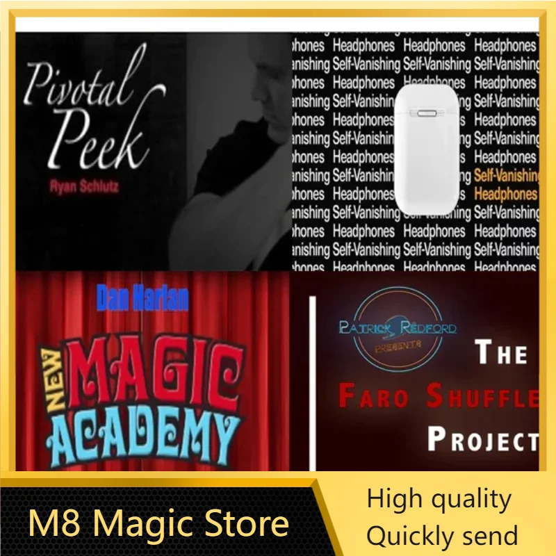 Pivotal Peek von Ryan Schlutz, selbst verschwindende Kopfhörer, New Magic Academy von Dan Harlan, Faro Shuffle Project von Patrick Redford(