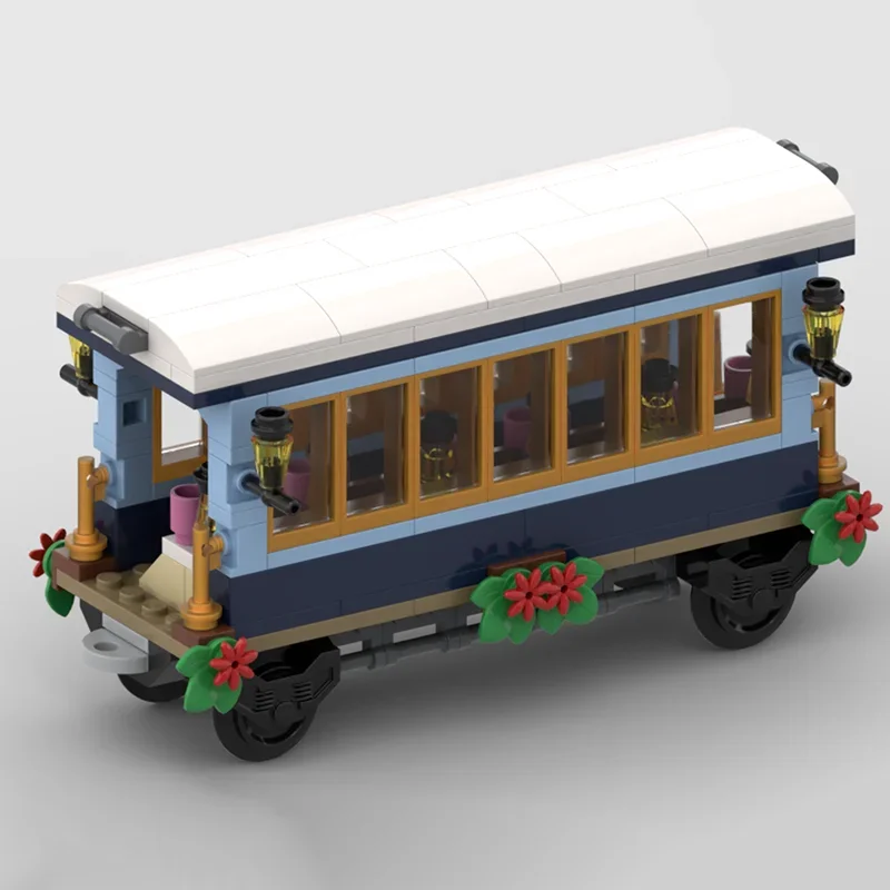 ​​​​​​​Moc Building Bricks 2025 Winter Village Holiday Express Passenger Car Technology Modular Block Toy DIY Assembly Christmas