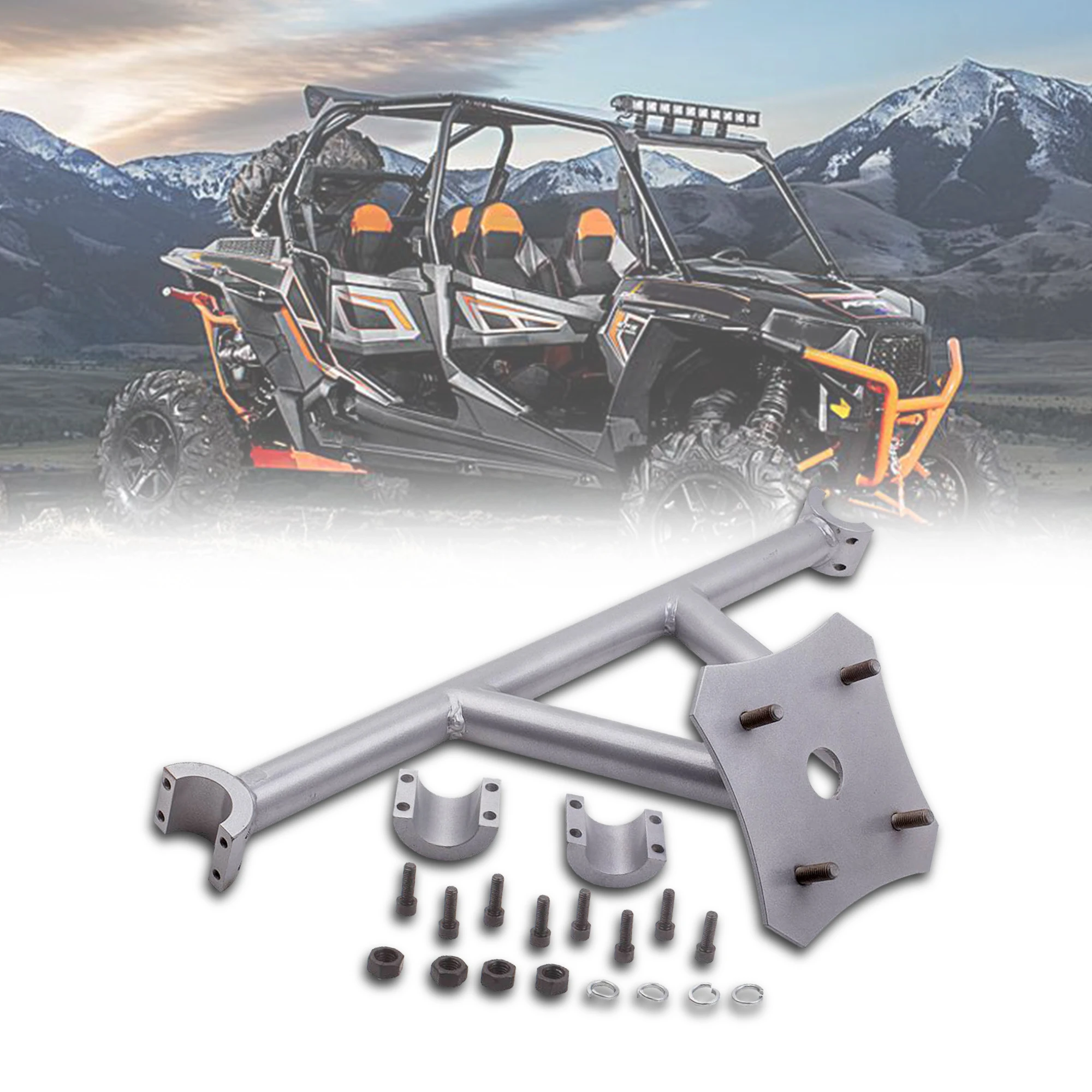 12mmx1.75 Spare Tire Support Rack for Polaris RZR XP TURBO 1000 XP4 1000 14-22 Upper Spare Tire Mounting Carrier   for EPS