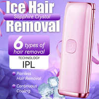 Fashionable Painless Permanent IPL Hair Removal Device Ice Cooling Hair Removal Device 5.2J/cm² Home Use For Body Face Bikini