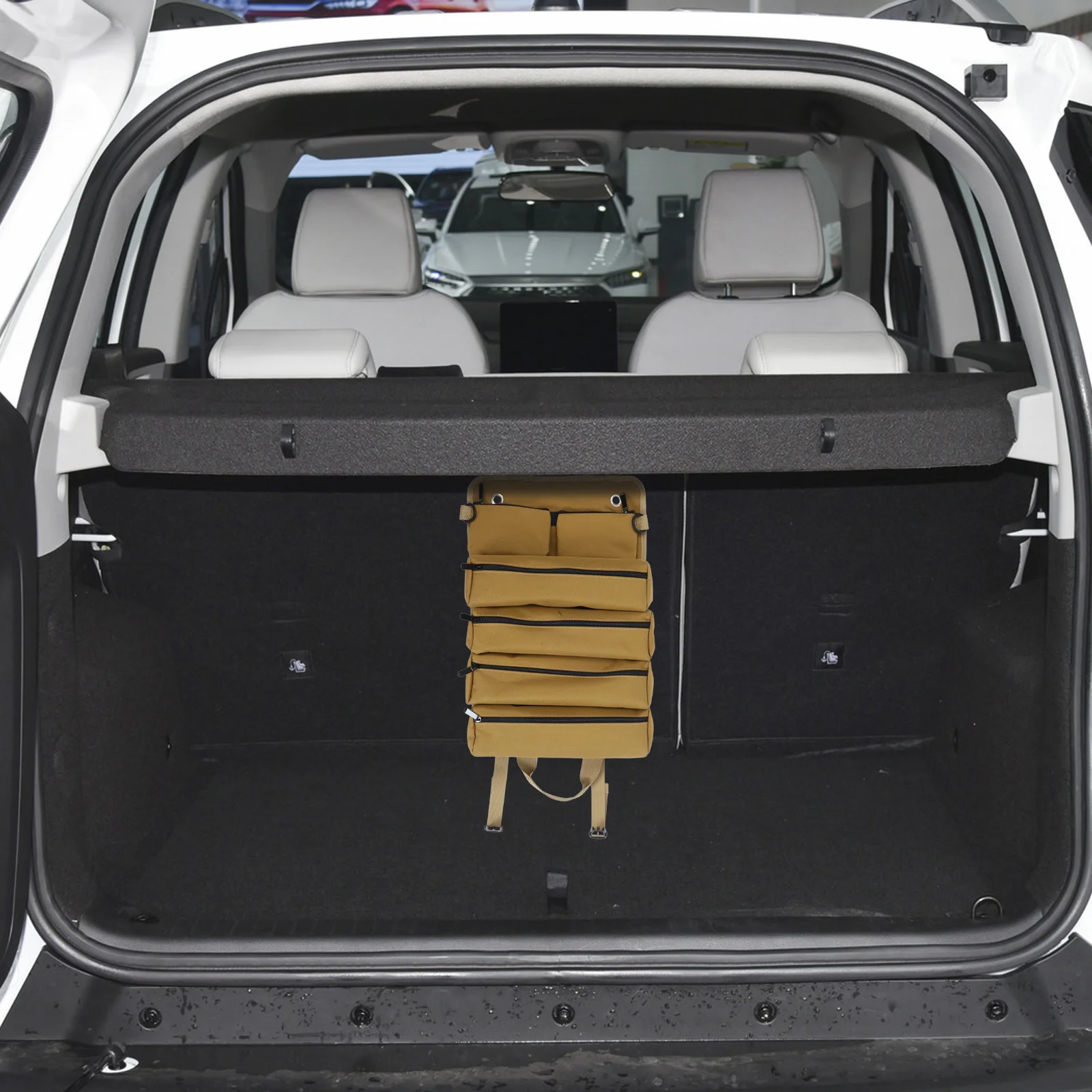 

Durable Canvas Tool Bag Organizer Heavy Duty Tool Pouch with Multiple Compartments for Electrician Mechanic Portable Storage