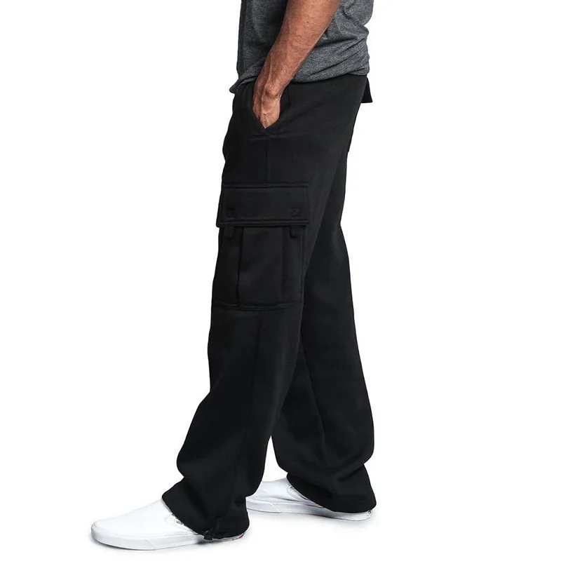 Men's Loose Fit Cargo Sweatpants Autumn Long Sport Jogging Overalls Joggers with Pockets Streetwear Trousers