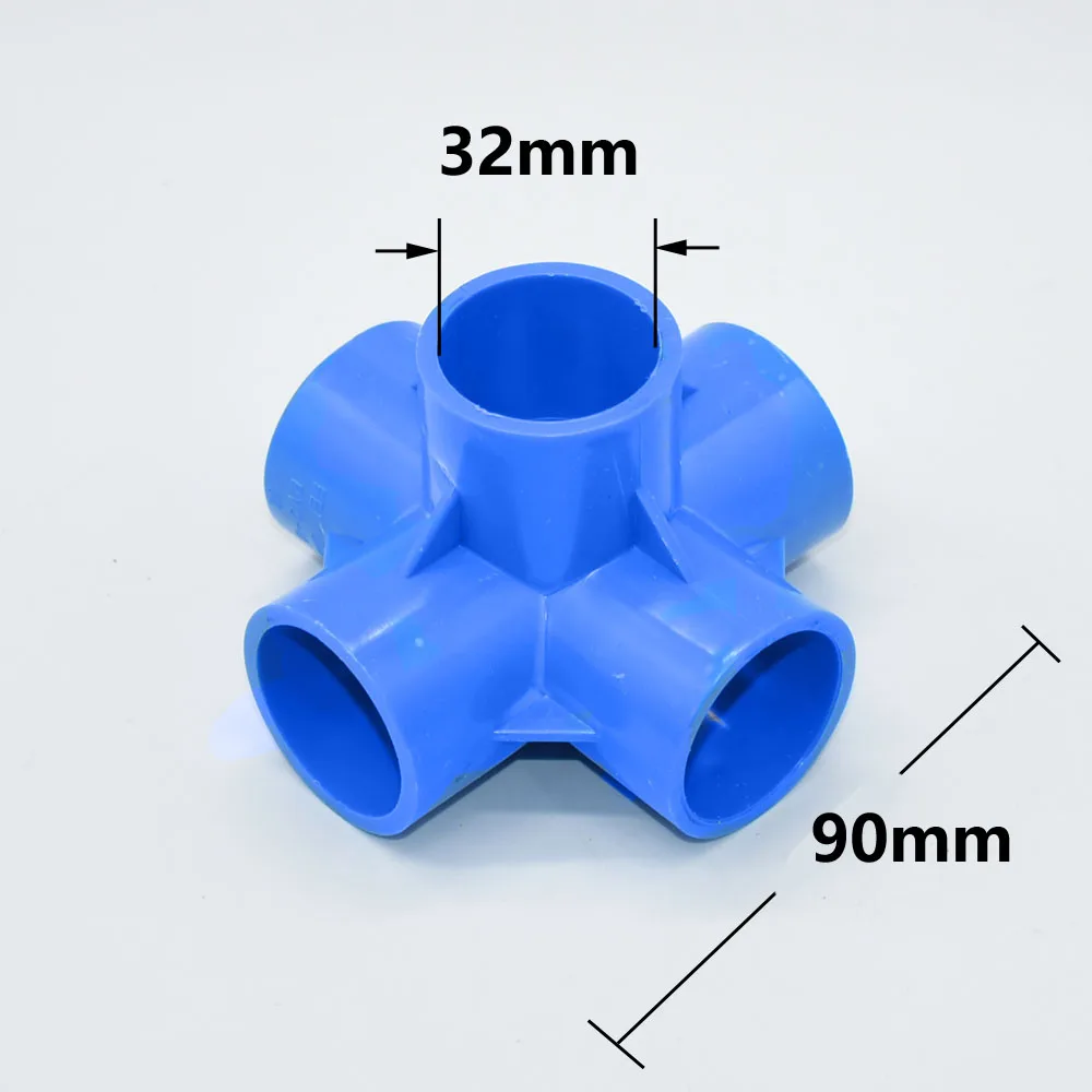 Średnica wewnętrzna 20/25/32/50mm złącze pcv 3/4/5-way trójwymiarowy DN15/20/25/40 rura wodociągowa łączniki łącznik z tworzywa sztucznego