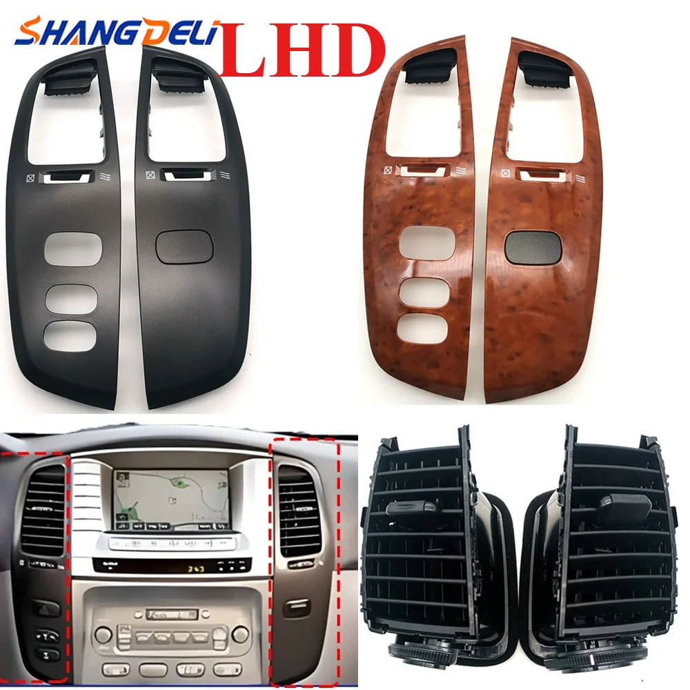 Dashboard Center Air Vent Trim Panel LHD Left Hand Drive Fit For Toyota Land Cruiser FJ100 LC100 1998-2007 Interior Dash Outlet