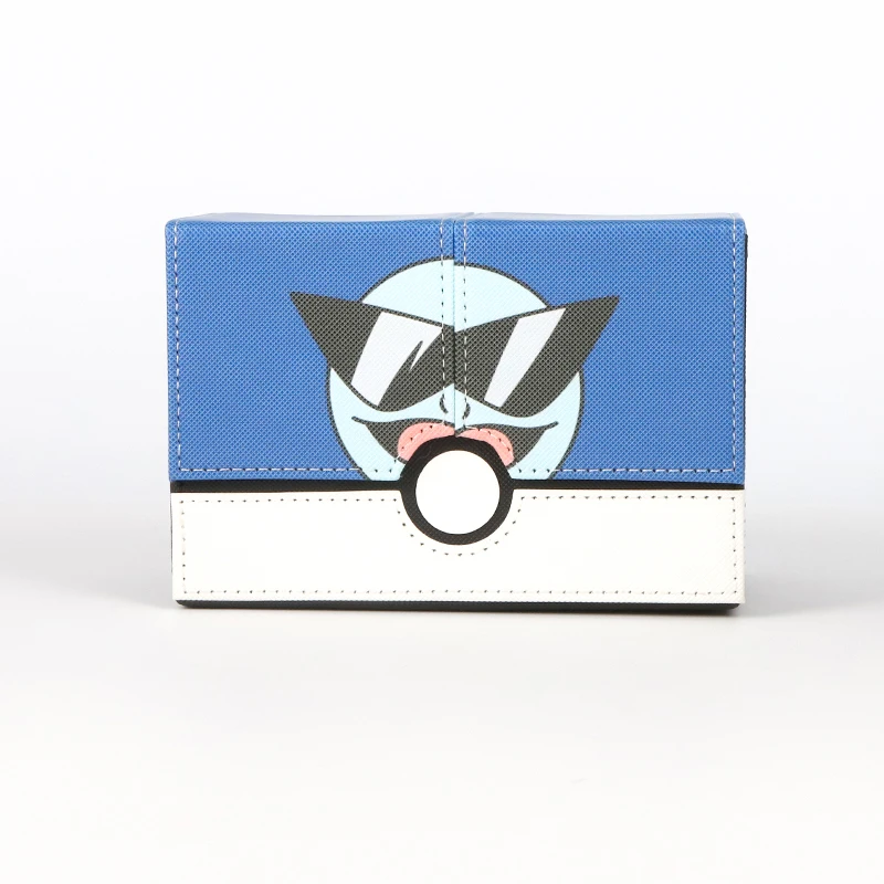 New Cartoon PTCG Gengar Squirtle Collection Board Game Card Storage Box High Capacity Card Box Can Store 200+ Cards Toy