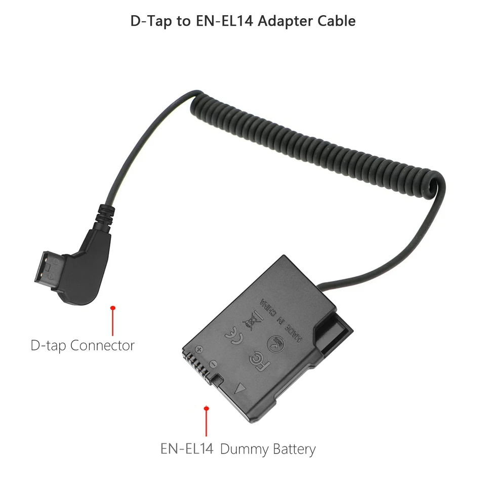 ニコン用拡張可能ケーブル付きEP-5Aバッテリー,EN-EL14,D5600,d5500