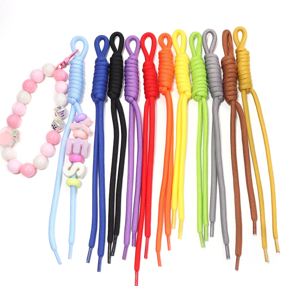 5pcs Colorful Braided Lanyard Keychain for Phone Case Decoration Women Chic Bag Pendant Kpop DIY Key Chains Friend Couple Gift