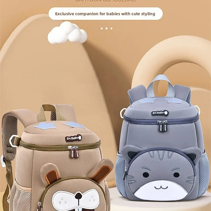 2026New Cartoon Kids Backpack Lightweight Diving Fabric Water Bucket Design Unisex Kindergarten School Bag for Boys Girls