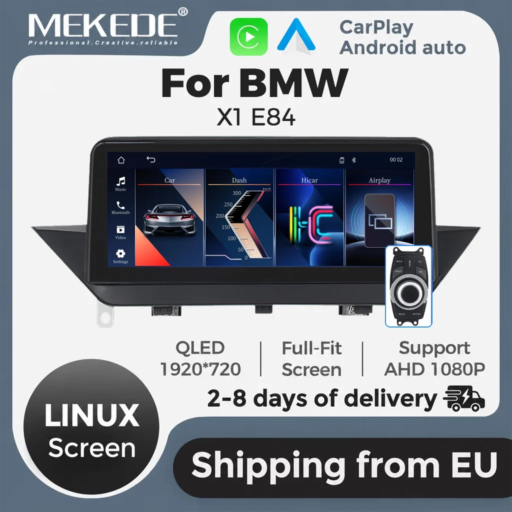 MEKEDE Linux-System-Autoradio für BMW X1 E84 10,25" Multimedia-Display Kabelloses CarPlay Android Auto 1920*720 All-in-One-Navigation Unterstützt Dualsystem mit Freiem Umschalten