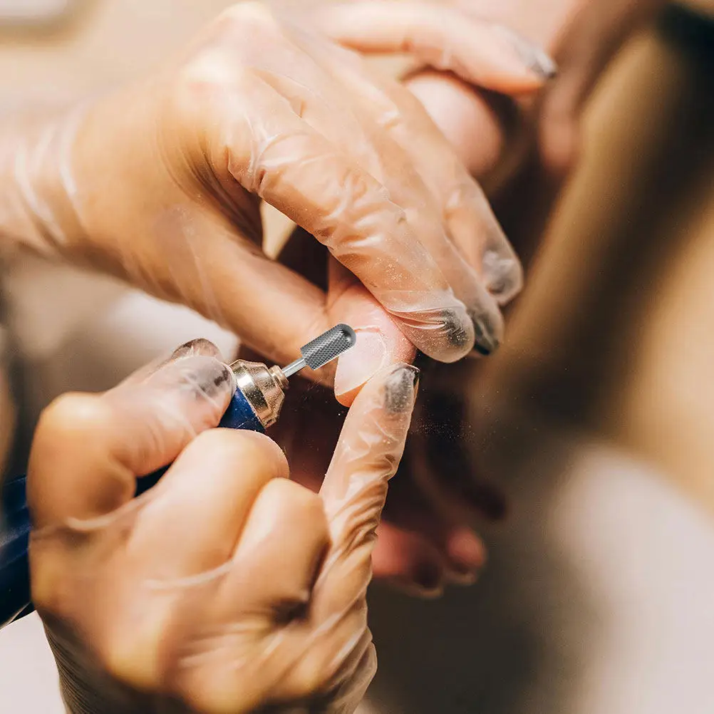 

2Pcs Nail Tungsten Steel Drill Bits Cylinder Round Head Nail Prep Grinding Bit Gel Polish Removal Cuticle Clean Manicure Tool