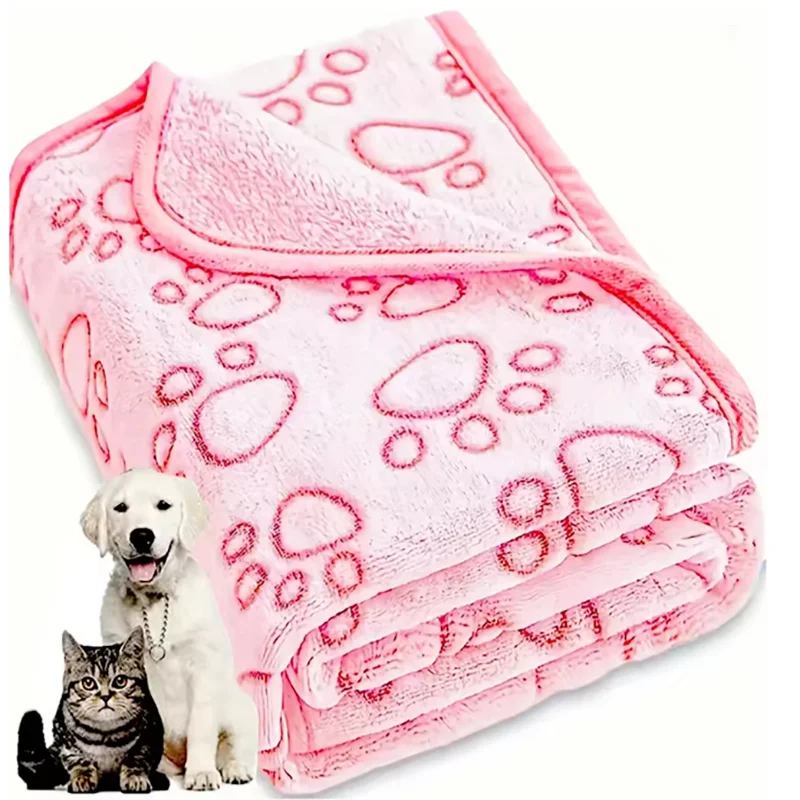 Одеяло для домашних животных, мягкое пушистое, высокое качество, милое одеяло для собак с принтом лапы, теплый уютный коврик для домашних животных Одеяло для домашних животных, мягкое пушистое, высокое качество, милое одеяло для собак с принтом лапы, теплый уютный коврик для домашних животных