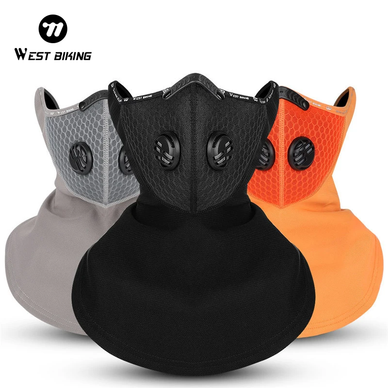 WEST BIKING Winter Warm Cycling Mask con filtro a carbone attivo Face Cover sport all\'aria aperta Running sci Face Cover sciarpa