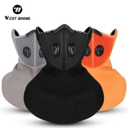 WEST BIKING Winter Warm Cycling Mask con filtro a carbone attivo Face Cover sport all'aria aperta Running sci Face Cover sciarpa