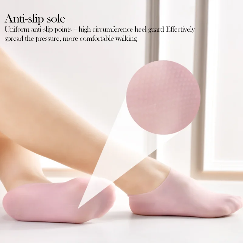 1Pairs Silicone Moisturizing Foot Socks Anti-Cracking Softening Callus Cuticle Foot Cover Foot Mask Massage Moisturizing Sock