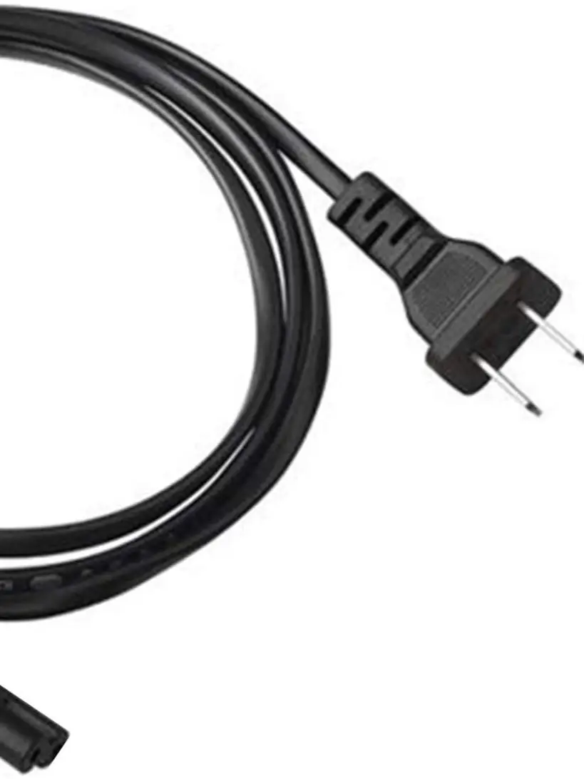 2 Prong 6ft spolaryzowany AC uniwersalny przewód zasilający kompatybilny dla Vizio E-M-Series/Sharp/Emerson Smart LED TV/Sony PS1 PS2 (NEMA-1-1 — zdjęcie produktu 6