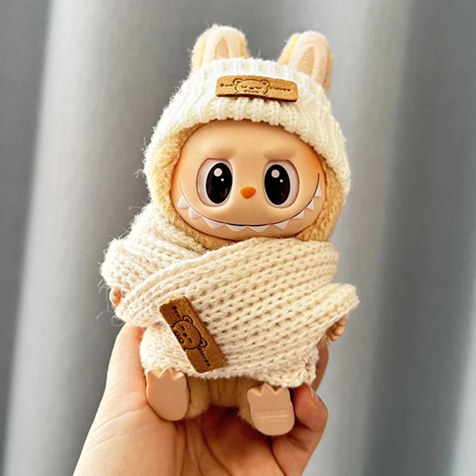 10 cm 7 pezzi vestiti per labubu set accessori gonna pantaloni cappello dolce e adorabile bambola stile principessa vestire giocattoli per bambini regalo