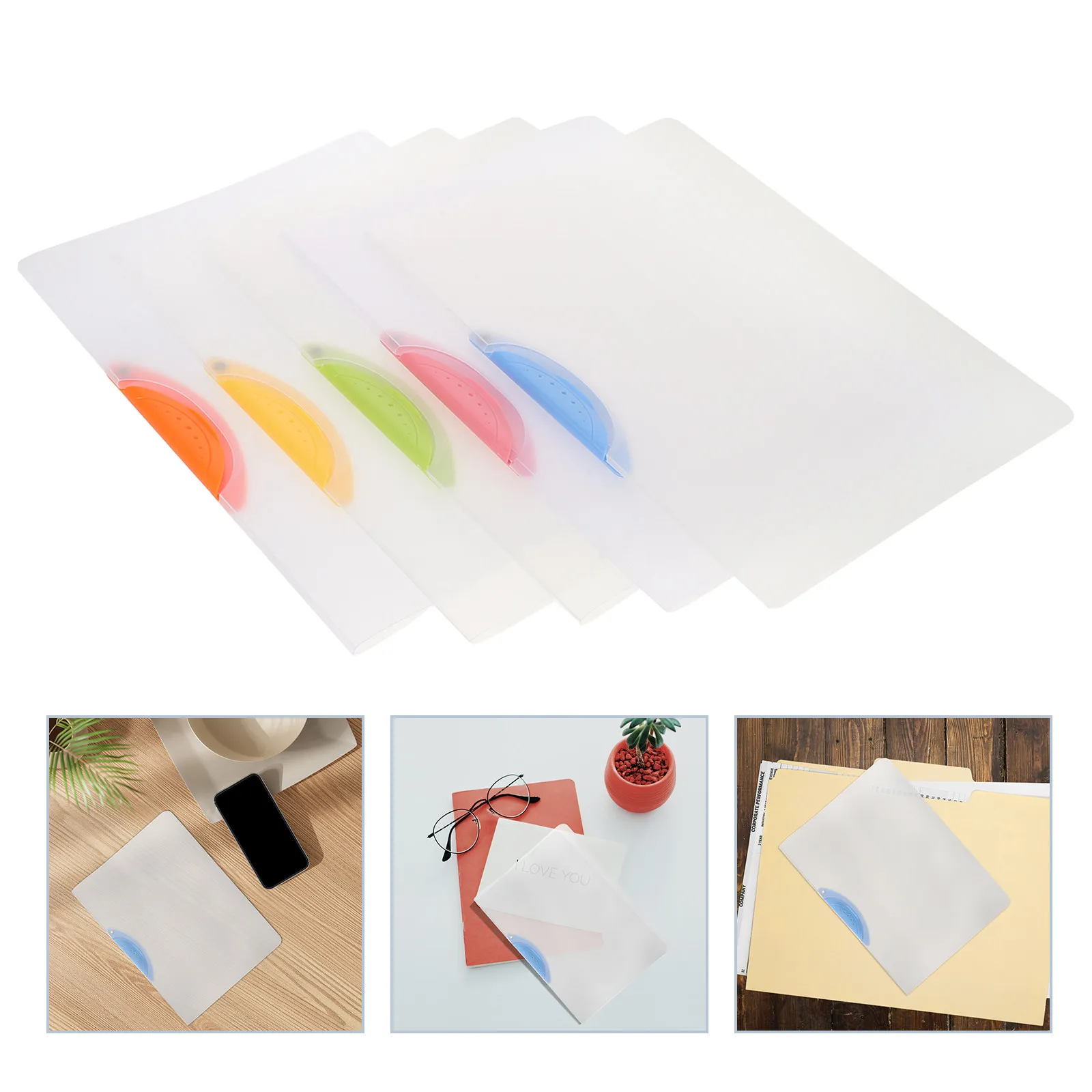 

5 шт. прозрачных папок для документов формата А4, пластиковые папки-скоросшиватели с поворотным зажимом, легкие, с боковым открытием, для отчетов и презентаций