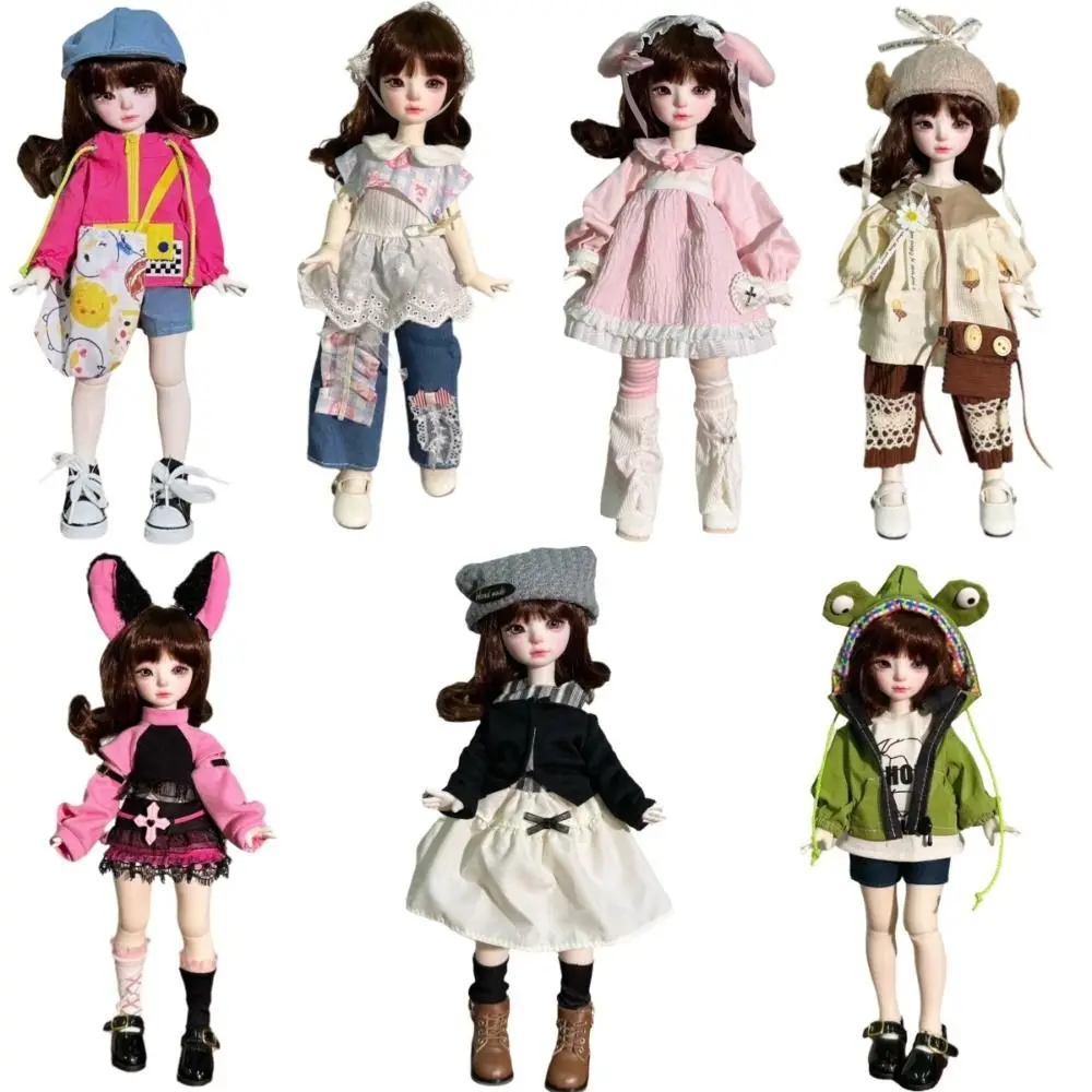 11.8 Inch 30cm Doll Clothes 6 Points Joint 30cm Size BJD Doll Cotton Material Princess Skirt Multi-joint Doll DIY Projects