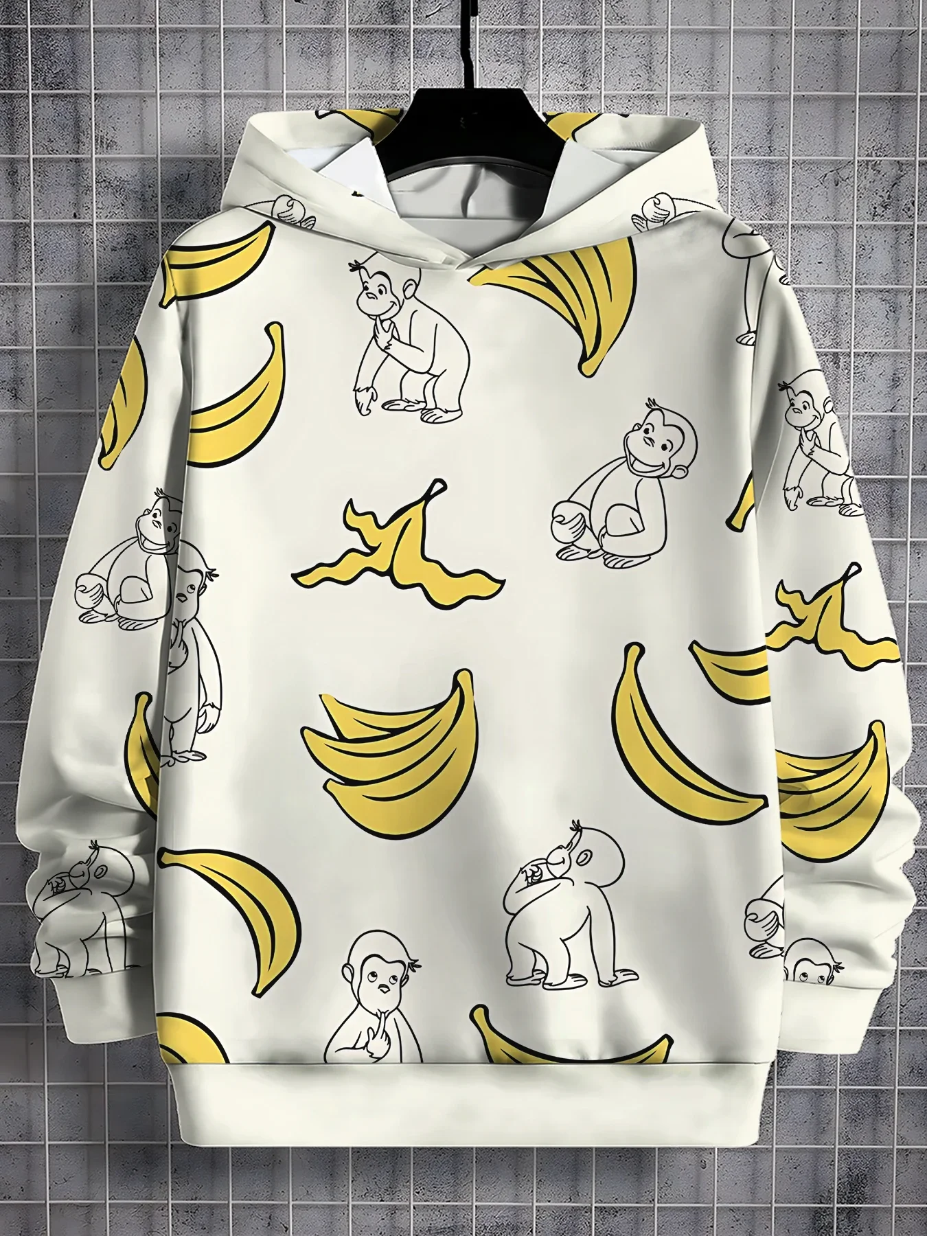 3D Print All Cartoon Curious George Seasons Children Casual Sweatshirt Cool Pullover Tops Unisex Clothes Boy Girl Hoodies