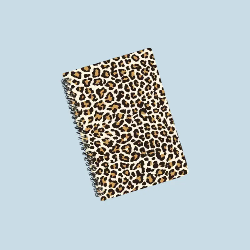 A5 simple leopard print notebook cow stripe horizontal line coil student portable diary business office high value birthday gift