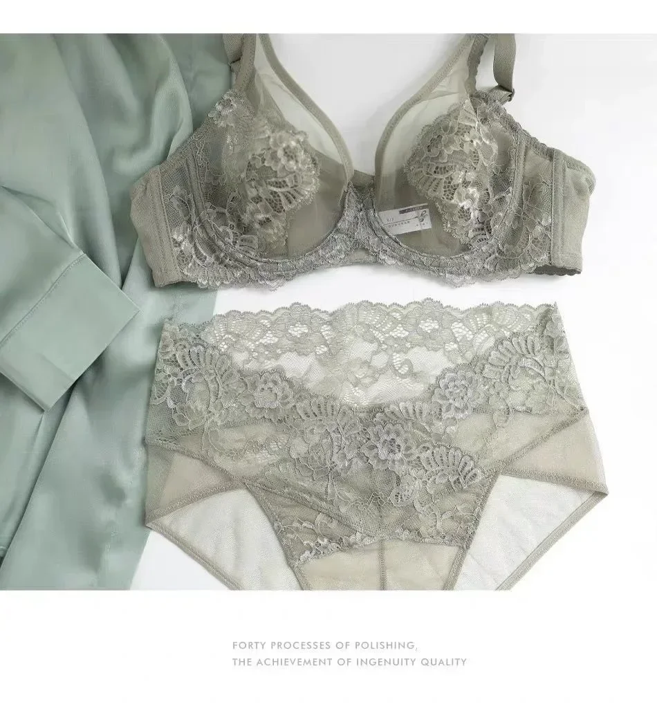 

Pink Underwear for Women, Thin, Large Breasts, Small Breasts,, Anti-drooping, Ultra-thin Bra. Bra Set