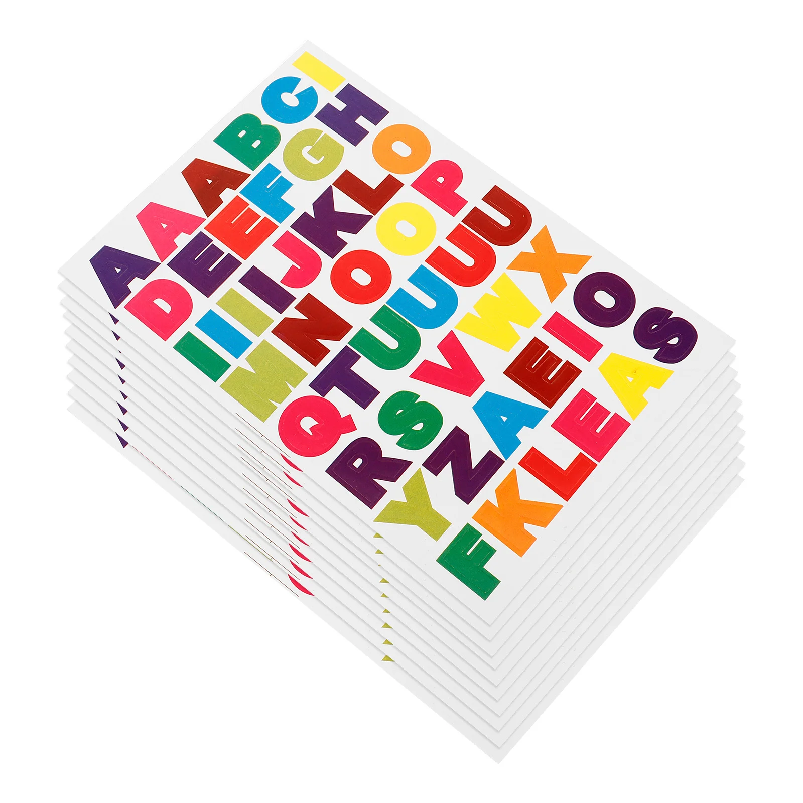 

10 Sheets Letter Stickers Alphabet Stickers Assorted Colors Easy Stick for School Learning Home Decoration Craft Projects