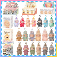 For Labubu Heartbeat Macaron Enamel The Monsters Face Blind Box Pvc Figurine Tabletop Ornament Kawaii Doll Kid Birthday Gift