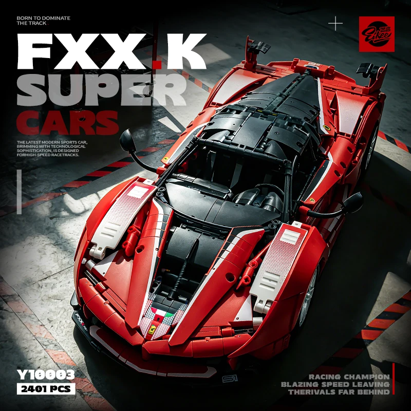 Technic 1:10 Ferrari FXX K Evo Supercar Building Set Butterfly Doors 2401 PCS
