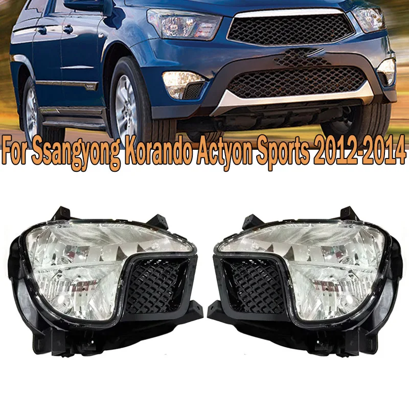 

Fog Light Assembly Front Bumper Fog Lamp With Halogen For Ssangyong Korando Actyon Sports 2012 2013 2014 8320132500 8320232500