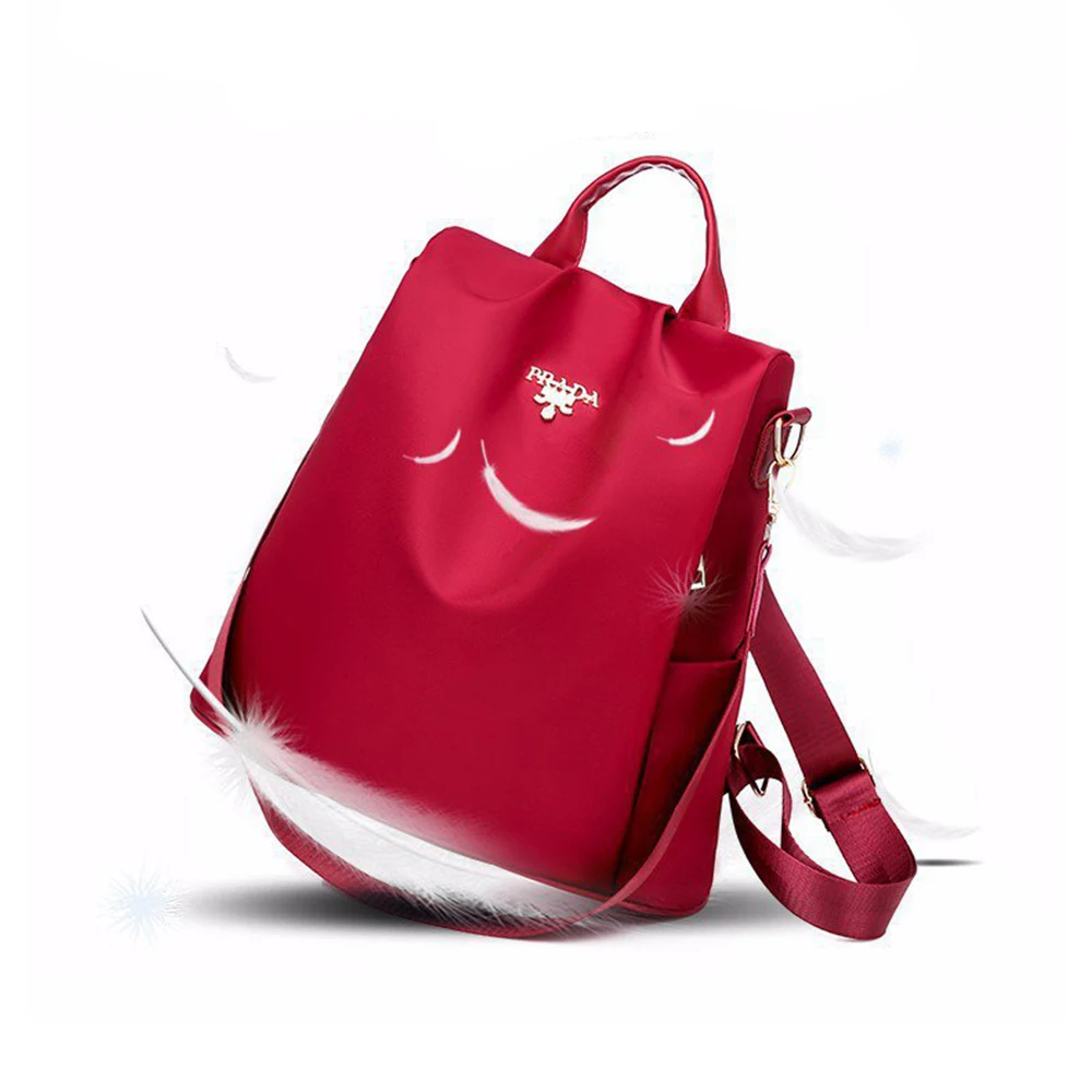 Multi functional backpack for women, simple and versatile, dual-use, waterproof and anti-theft bag-mw