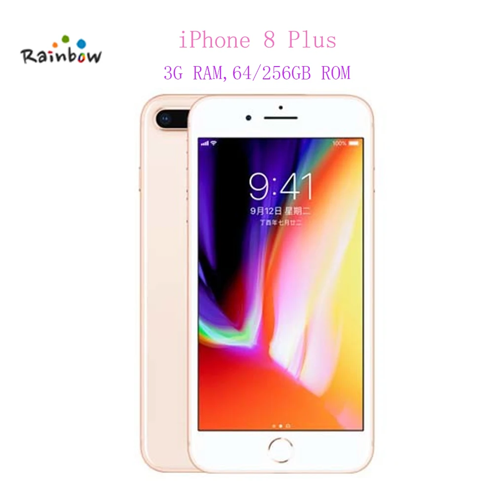 Apple-teléfono móvil iPhone 8 Plus Original, pantalla de 5,5 pulgadas, Hexa Core, cámara de 12MP y 7MP, batería de 2691mAh, iOS, LTE, reconocimiento de huella dactilar y Touch ID