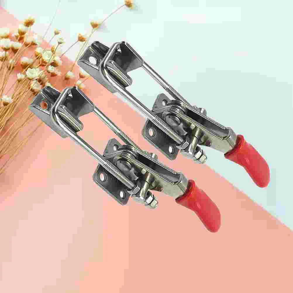 

2 Pcs Solid Toggle Latch Clamp Metal Adjustable Door Cabinet Box Case Toggle Latch Heavy Duty Hand Tool