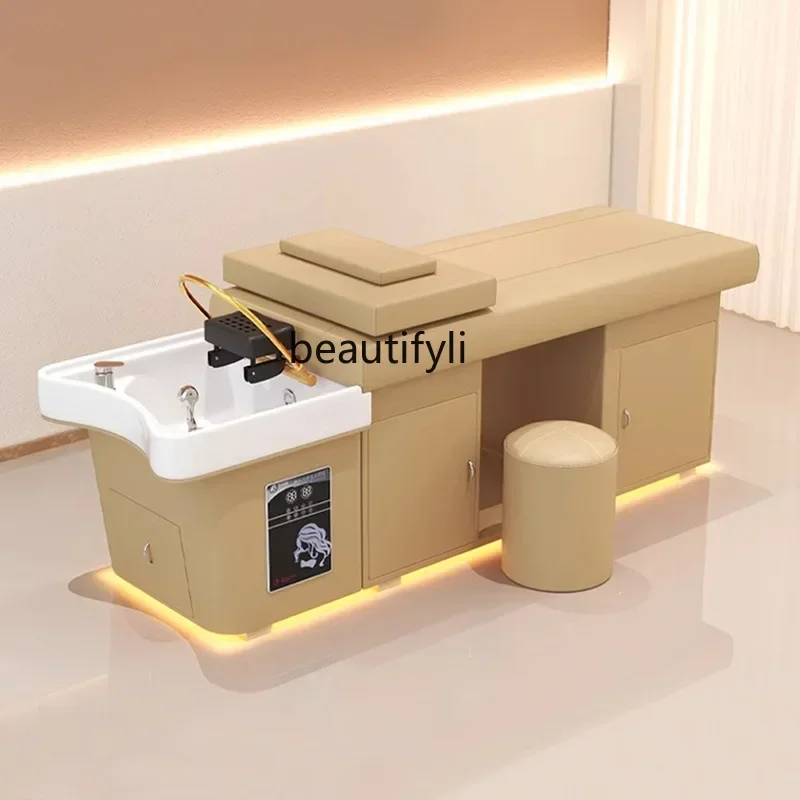 New Thai Head Therapy with LED Light Shampoo Chair Hair Saloon Dedicated Hair Care Salon Scalp Care Massage Salon Bed