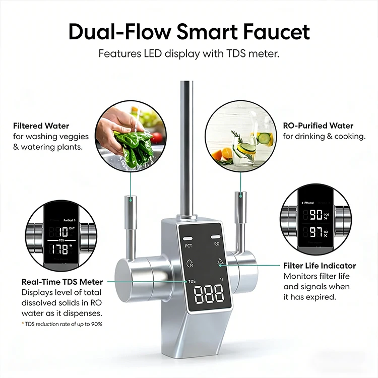 2026 Best-Selling 800 GPD Sink Under Easy Replacement Filter High Flow RO - Water Purifier