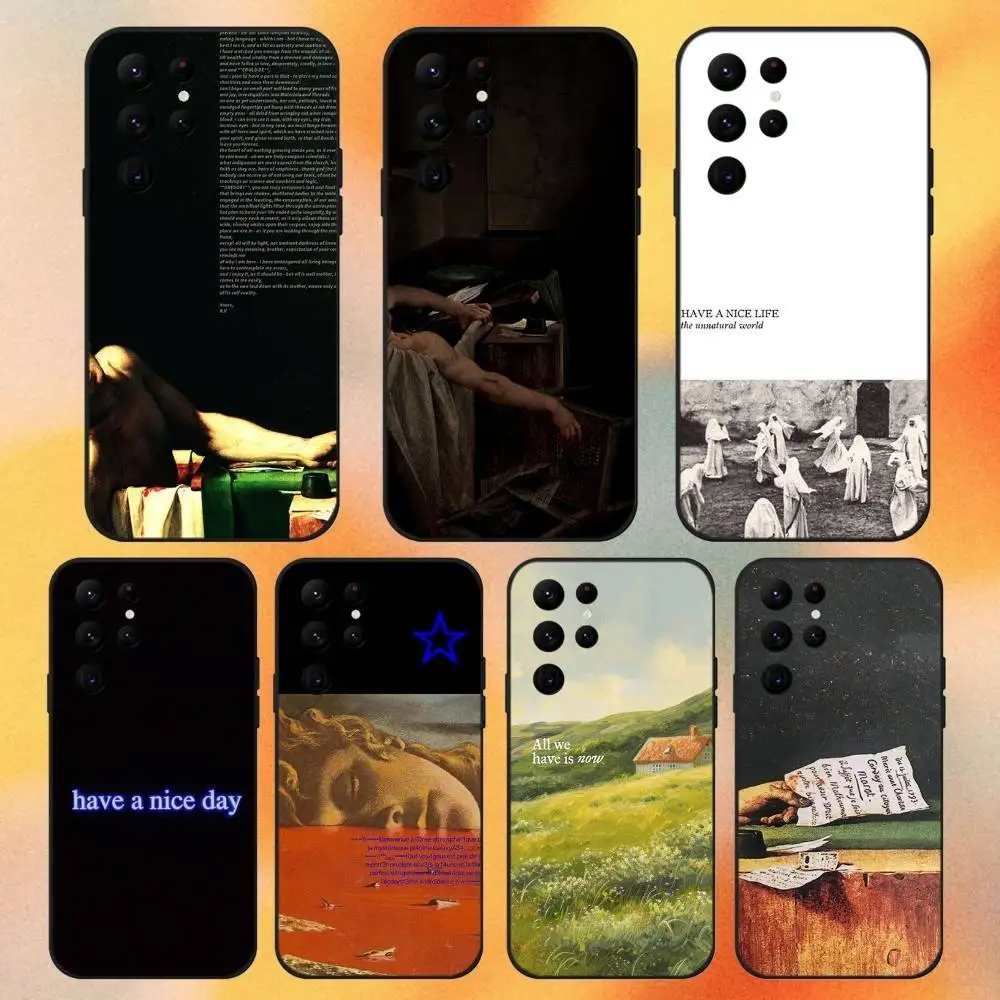 

Have A Nice Life Deathconsciousness Phone Case For Samsung S 25,24,23,22,30,21,10,9,Ultra,Plus,Lite,FE,4,5G Black Soft Case